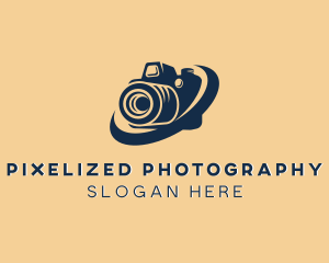 Swoosh DSLR Camera logo design