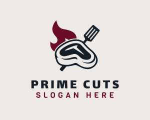 Flaming Steak Grill logo design