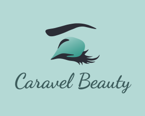 Green Beauty Eyelashes logo design