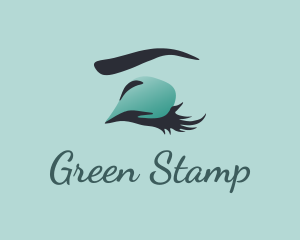 Green Beauty Eyelashes logo design