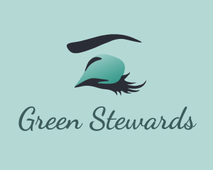 Green Beauty Eyelashes logo design