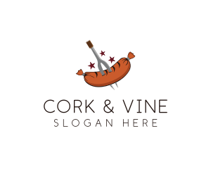 Carving Fork Sausage Deli logo design