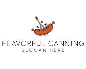 Carving Fork Sausage Deli logo design