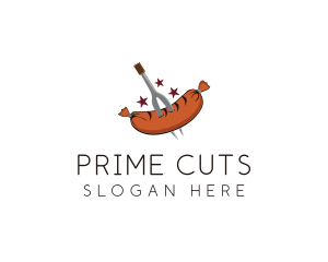 Carving Fork Sausage Deli logo design