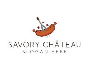 Carving Fork Sausage Deli logo design