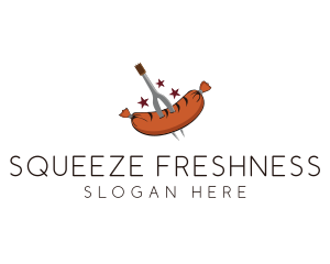 Carving Fork Sausage Deli logo design