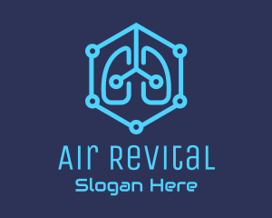 Blue Respiratory Lungs Tech logo