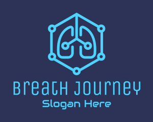 Blue Respiratory Lungs Tech logo