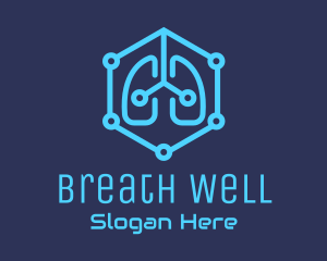 Blue Respiratory Lungs Tech logo