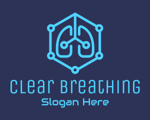 Blue Respiratory Lungs Tech logo