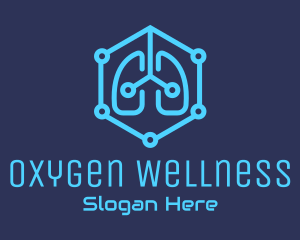Blue Respiratory Lungs Tech logo