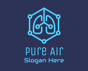 Blue Respiratory Lungs Tech logo