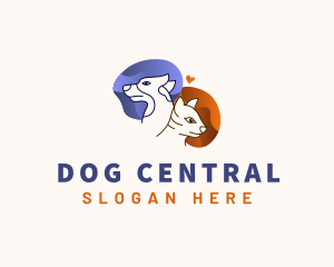 Dog Cat Pet Veterinarian logo design