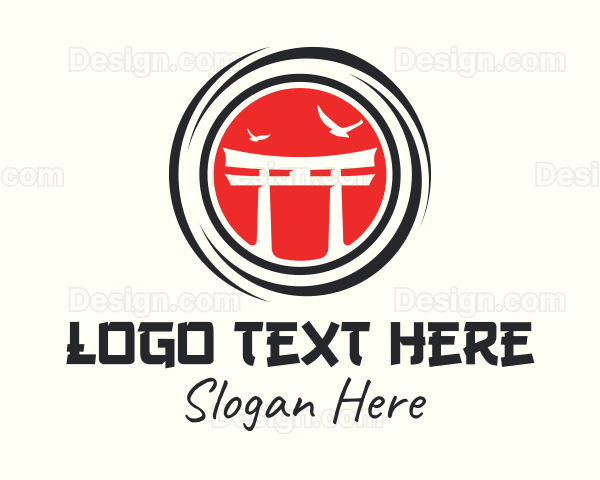 Japanese Shinto Shrine Logo