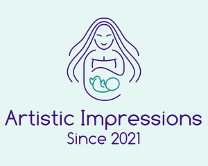 Maternity Mother Child logo design