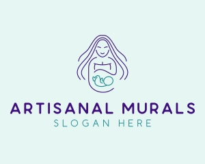 Maternity Mother Child logo design