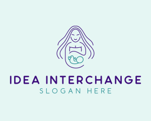 Maternity Mother Child logo design