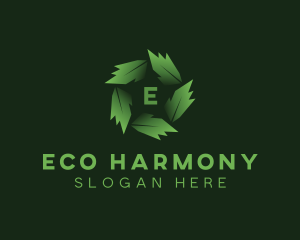 Eco Garden Leaves logo design