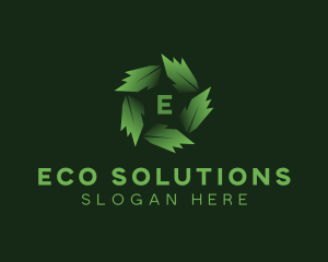 Eco Garden Leaves logo design