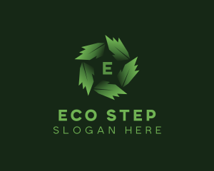 Eco Garden Leaves logo design