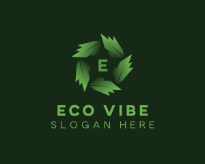 Eco Garden Leaves logo design