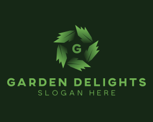 Eco Garden Leaves logo design