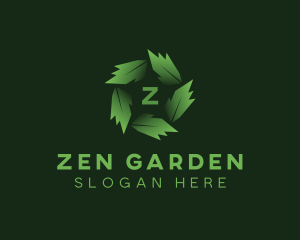 Eco Garden Leaves logo design