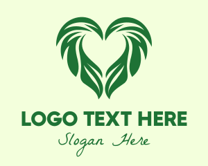 Heart - Heart Leaf Agriculture Gardening logo design