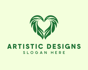 Heart Leaf Agriculture Gardening  logo design