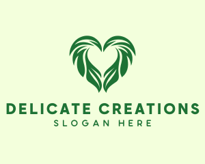 Heart Leaf Agriculture Gardening  logo design