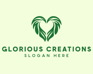 Heart Leaf Agriculture Gardening  logo design