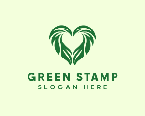 Heart Leaf Agriculture Gardening  logo design