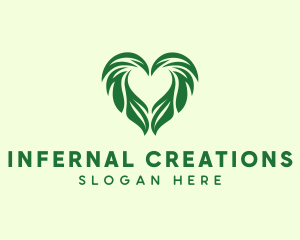 Heart Leaf Agriculture Gardening  logo design