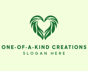 Heart Leaf Agriculture Gardening  logo design