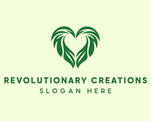 Heart Leaf Agriculture Gardening  logo design