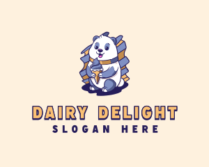 Panda Gelato Dessert logo design