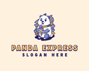 Panda Gelato Dessert logo design