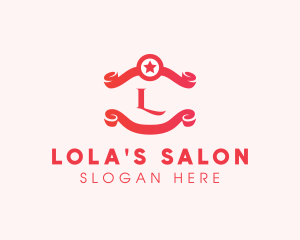 Spa Salon Ribbon logo design