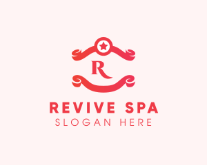 Spa Salon Ribbon logo design