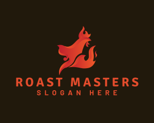 Roasted Chicken Flame logo design