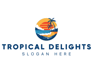 Beach Tropical Resort logo design