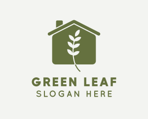 Leaf Plant Greenhouse logo design