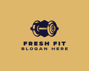 Gym Fitness Barbell logo design