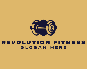 Gym Fitness Barbell logo design