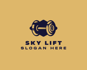 Gym Fitness Barbell logo design