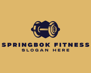 Gym Fitness Barbell logo design