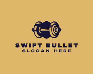 Gym Fitness Barbell logo design