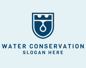 Crown Water Droplet logo