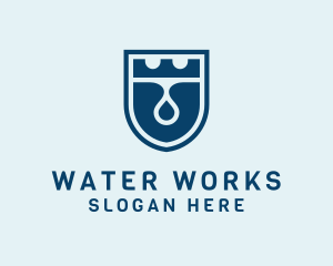 Crown Water Droplet logo