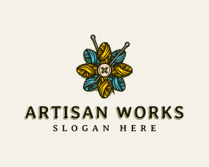 Flower Weave Yarn logo design